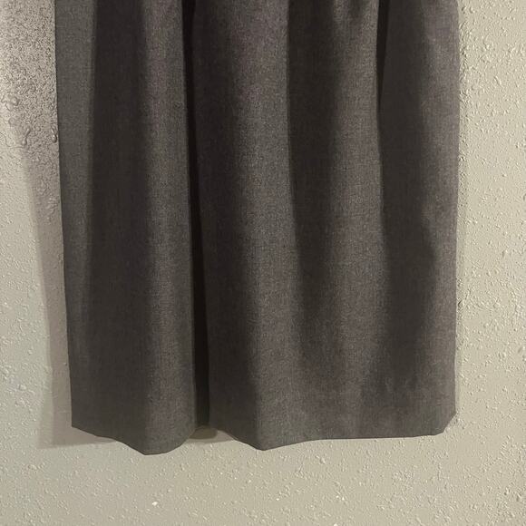 Vtg I. Magnin Women's Grey Wool Knee Length Skirt Sz10 Dark Feminine Elegant - Picture 4 of 11